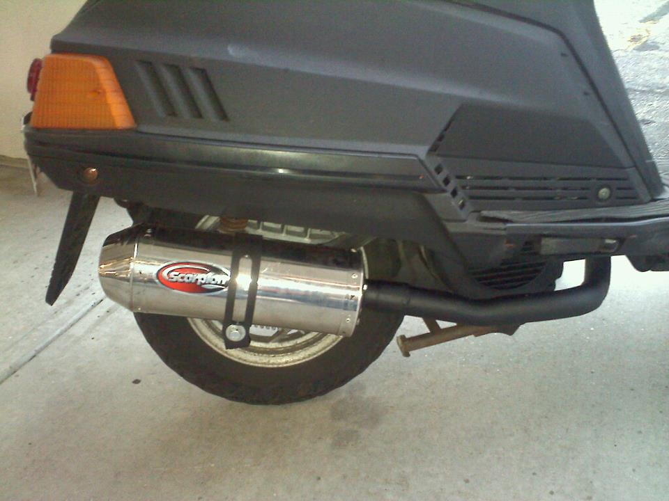 Scorpian Exhaust with custom header. She now barks.
