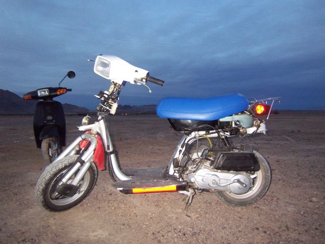 The Yamaha in the back was for my girlfriend to ride / she only  wiped out 3 times .